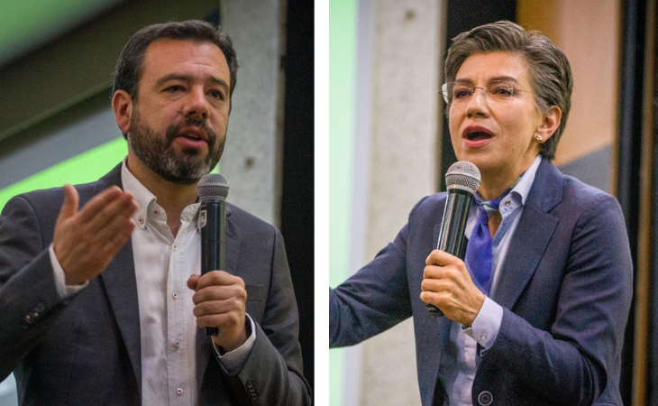 Alcalde electo, Carlos Fernando Galán y alcaldesa actual, Claudia López / ENS 