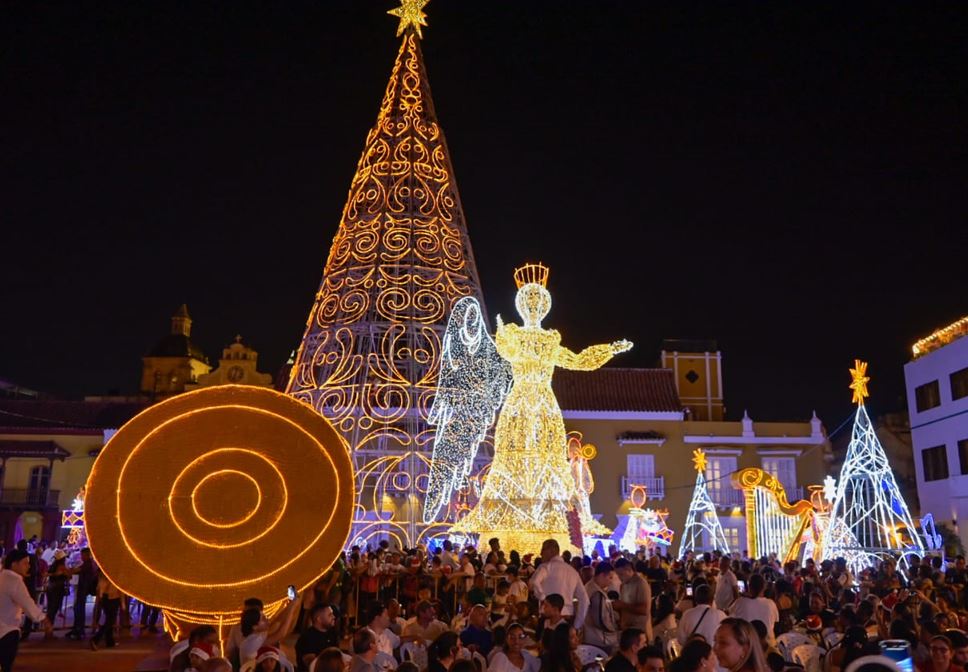 Luces navideñas en Cartagena 