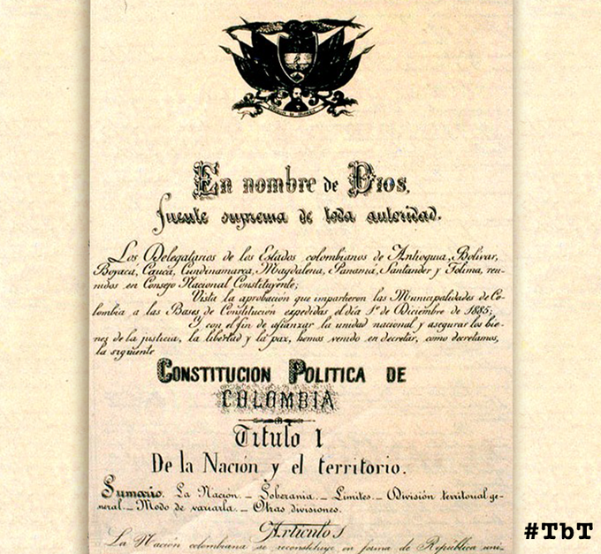 CONSTITUCIÓN DE 1886 